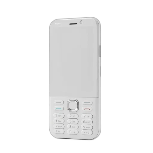 3d render, white, smartphone, blank transparent PNG cut-out