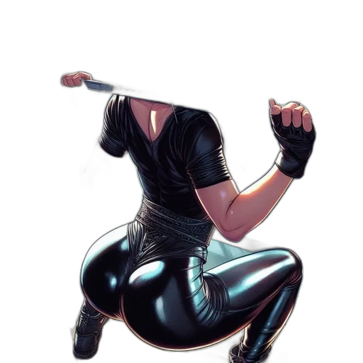 weapon, jacket, staff, concept art transparent PNG cut-out