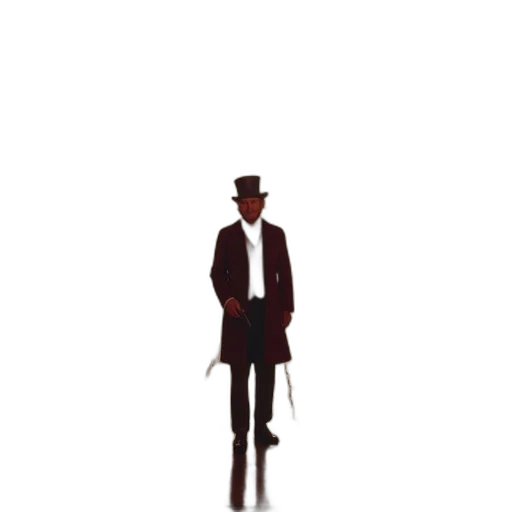 staff, hat, jacket, umbrella transparent PNG cut-out