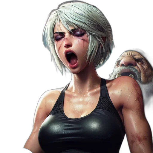 face, concept art, comic book art, photorealistic transparent PNG cut-out