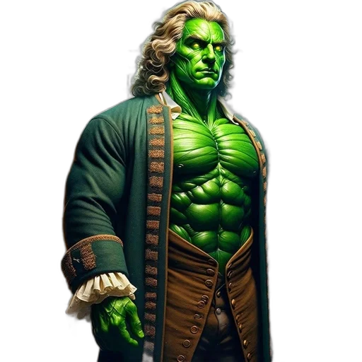 comic book art, concept art, fantasy art, green transparent PNG cut-out