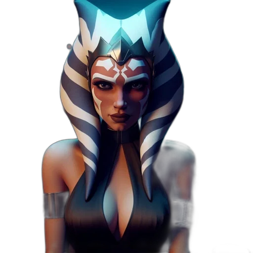 mask, staff, creature, fantasy art transparent PNG cut-out