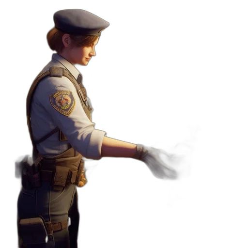 staff, weapon, jacket, robot transparent PNG cut-out