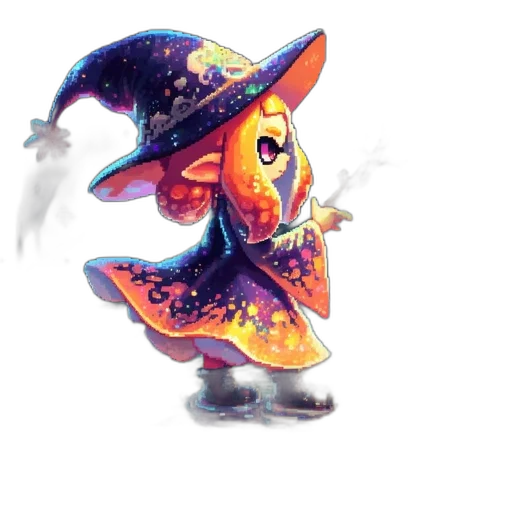 hat, mask, staff, creature transparent PNG cut-out