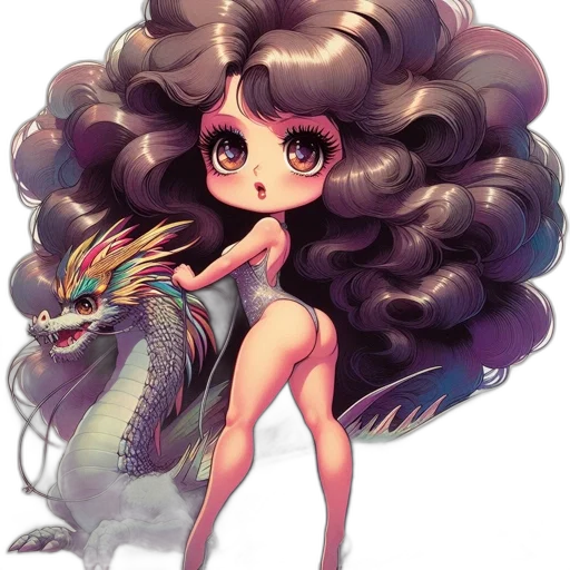 hair, dragon, creature, fantasy art transparent PNG cut-out