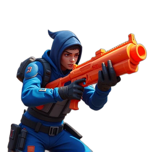weapon, jacket, staff, face transparent PNG cut-out