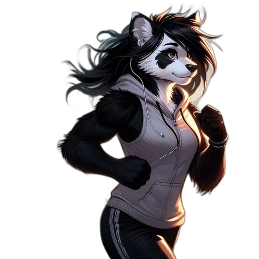 animal, mask, jacket, staff transparent PNG cut-out