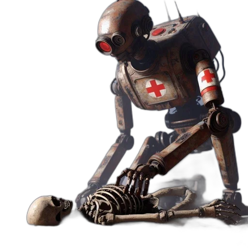 robot, weapon, concept art, cyberpunk transparent PNG cut-out