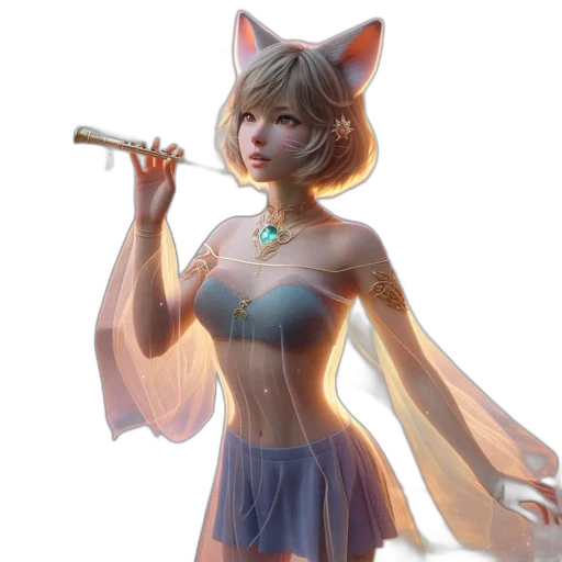 staff, dress, weapon, concept art transparent PNG cut-out