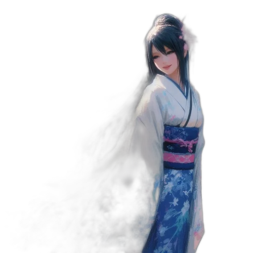 dress, staff, dragon, photorealistic transparent PNG cut-out