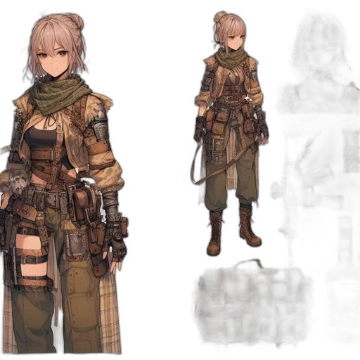 weapon, jacket, concept art, fantasy art transparent PNG cut-out