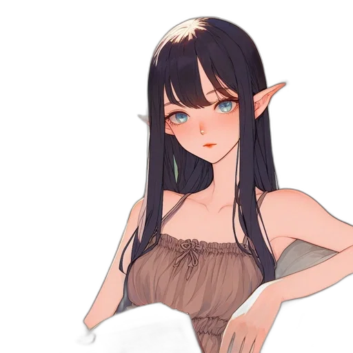 dress, creature, dragon, staff transparent PNG cut-out