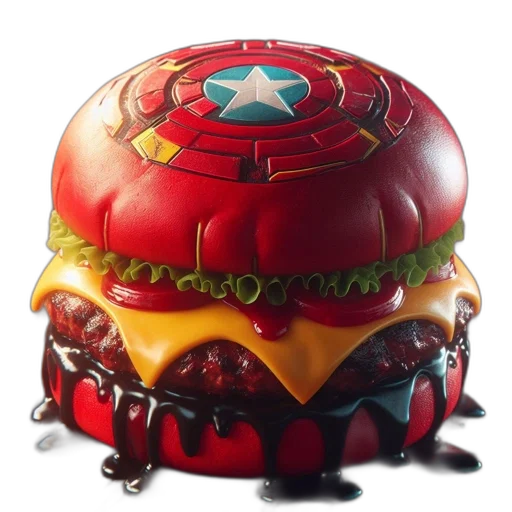 food, crown, hat, 3d render transparent PNG cut-out