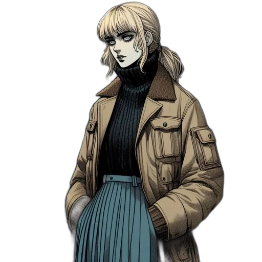 jacket, face, staff, dress transparent PNG cut-out