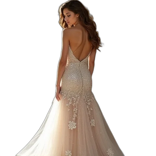 dress, evie, elegant, modern transparent PNG cut-out
