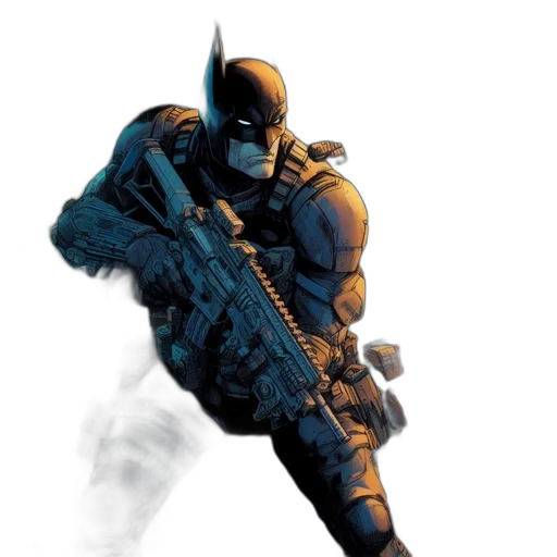 weapon, concept art, comic book art, 3d render transparent PNG cut-out