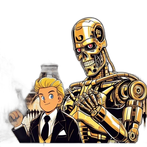 robot, weapon, concept art, comic book art transparent PNG cut-out