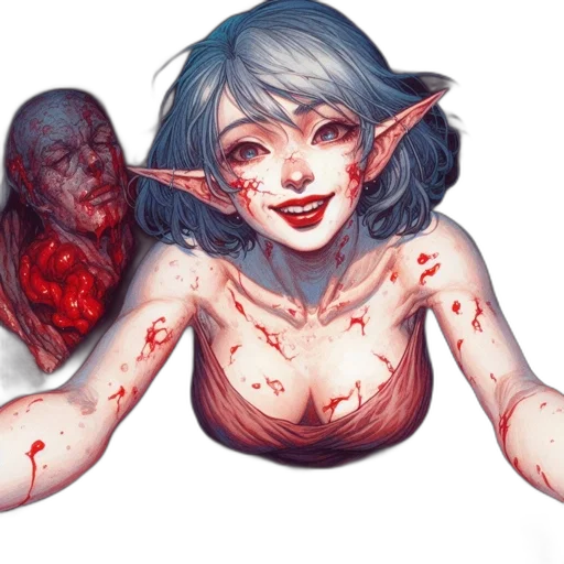 face, fantasy art, concept art, comic book art transparent PNG cut-out