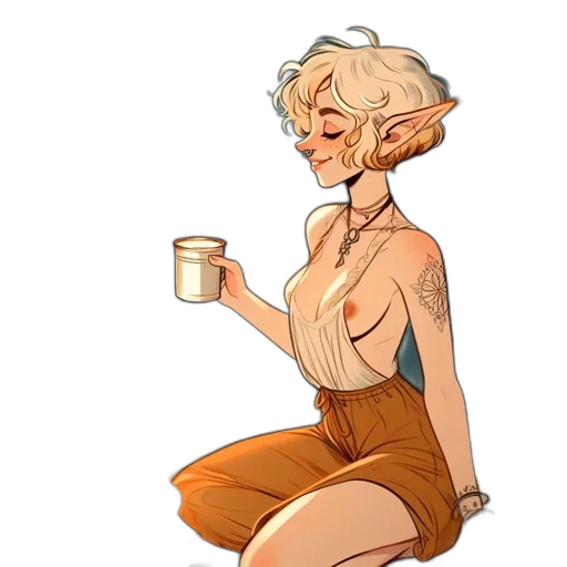 concept art, fantasy art, pixel art, watercolor transparent PNG cut-out