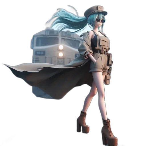 robot, weapon, staff, dress transparent PNG cut-out