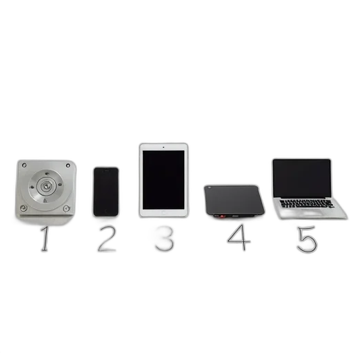 furniture, monochrome, collection, five transparent PNG cut-out