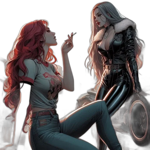 comic book art, concept art, fantasy art, fire transparent PNG cut-out