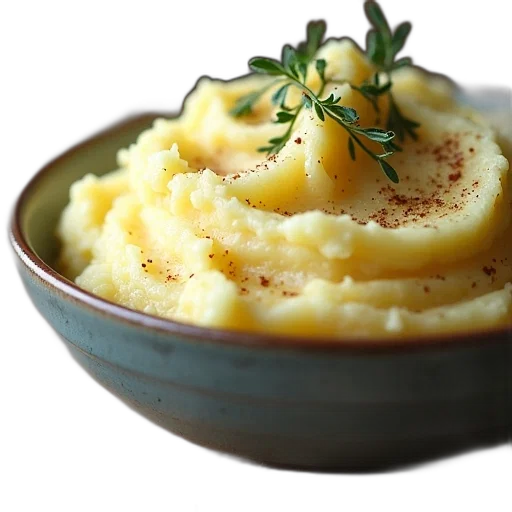 food, photorealistic, mashed, potatoes transparent PNG cut-out