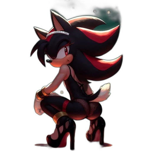 dress, shoes, creature, hair transparent PNG cut-out