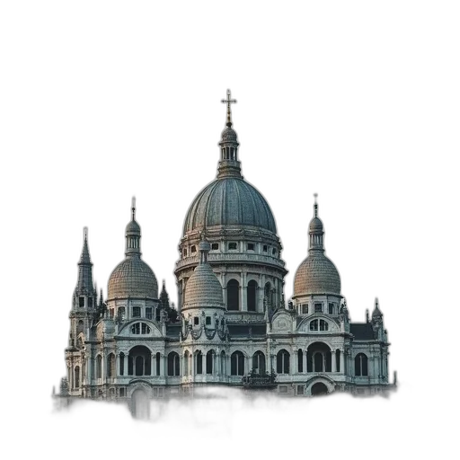building, crown, concept art, photorealistic transparent PNG cut-out