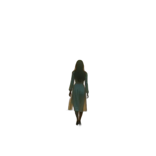 dress, robot, creature, hair transparent PNG cut-out