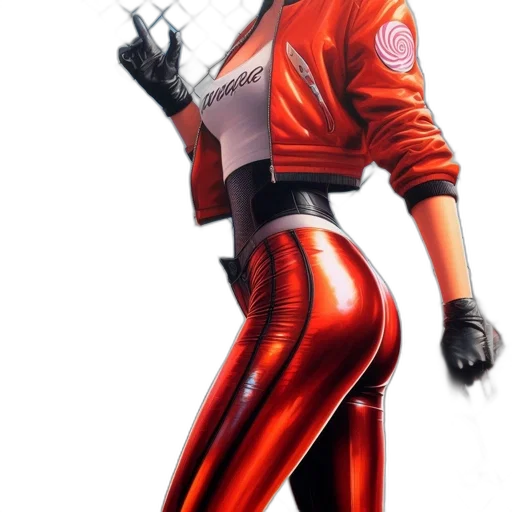 jacket, staff, robot, weapon transparent PNG cut-out