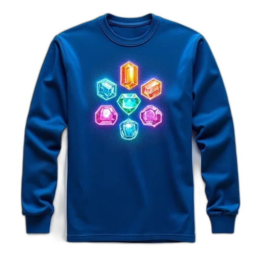 jacket, 3d render, blue, long-sleeve transparent PNG cut-out