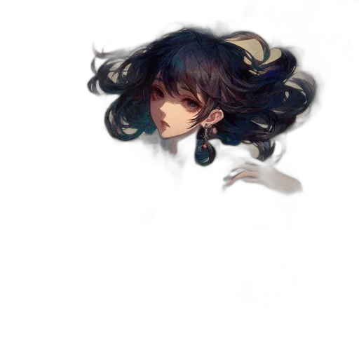 hair, face, mask, staff transparent PNG cut-out