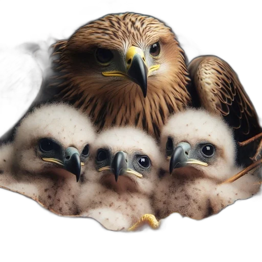 animal, face, photorealistic, oil painting transparent PNG cut-out