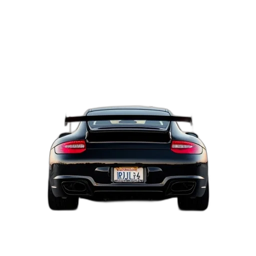 car, photorealistic, 3d render, black transparent PNG cut-out