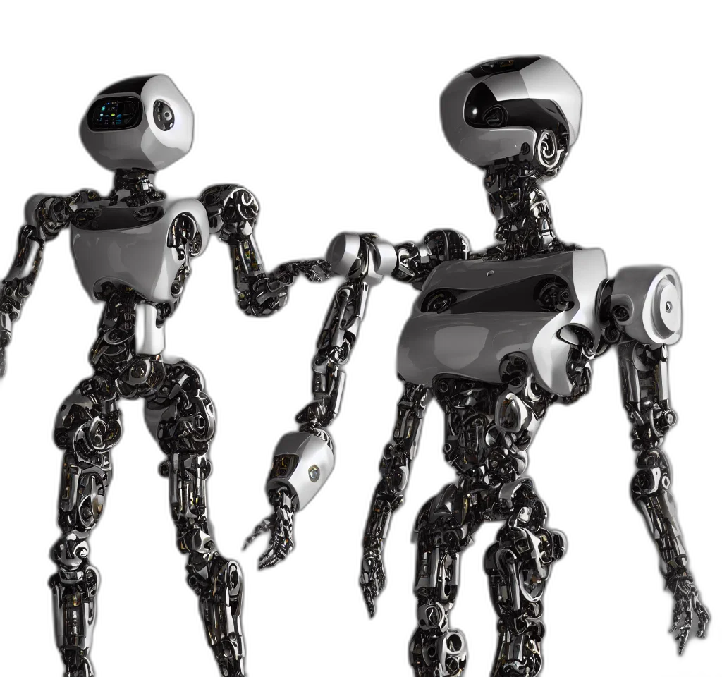 robot, 3d render, concept art, modern transparent PNG cut-out