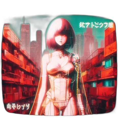 cyberpunk, anime, concept art, comic book art transparent PNG cut-out