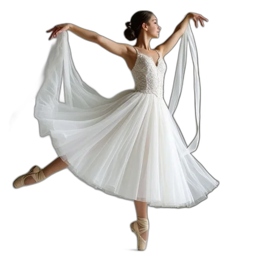 dress, photorealistic, beautiful, ballerina transparent PNG cut-out