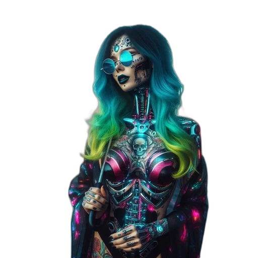 dress, jewelry, mask, robot transparent PNG cut-out
