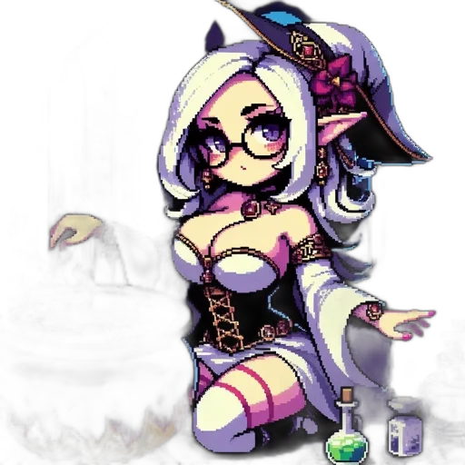 dress, staff, pixel art, fantasy art transparent PNG cut-out