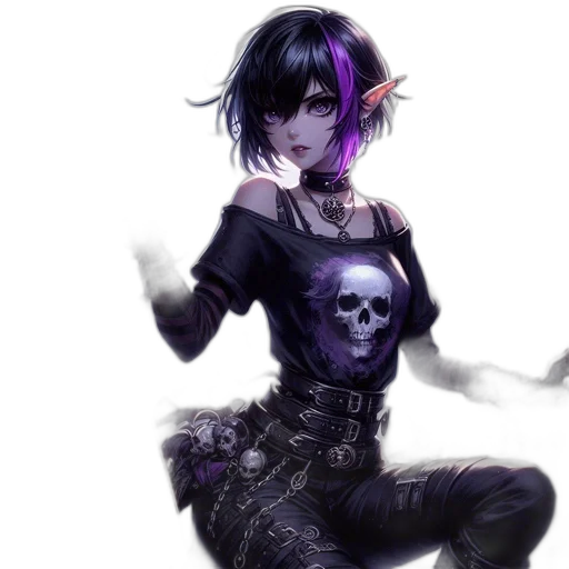 fantasy art, cyberpunk, concept art, pixel art transparent PNG cut-out
