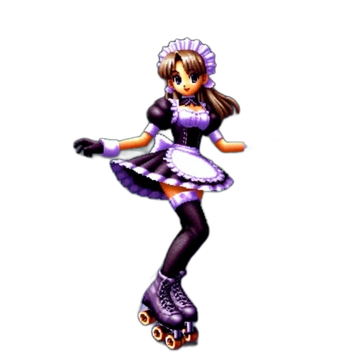 dress, staff, pixel art, 3d render transparent PNG cut-out