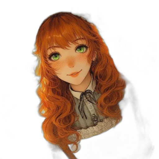 face, dress, staff, hair transparent PNG cut-out
