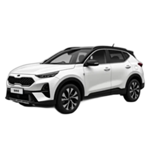car, 3d render, white, compact transparent PNG cut-out