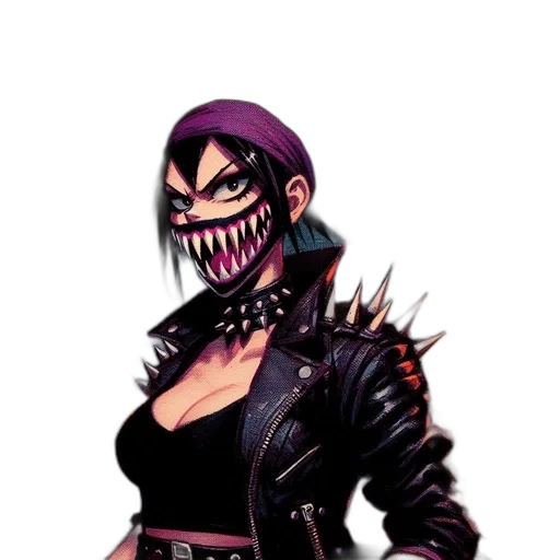 mask, jacket, creature, comic book art transparent PNG cut-out