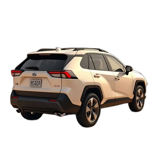 car, 3d render, beige, 2019 transparent PNG cut-out