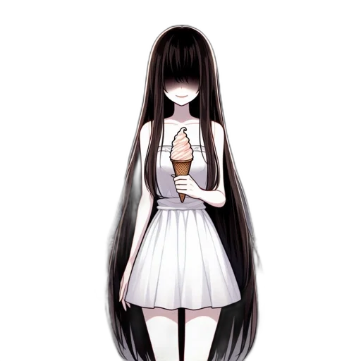 dress, hair, staff, mask transparent PNG cut-out