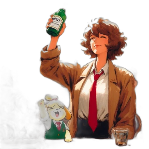 bottle, jacket, food, robot transparent PNG cut-out