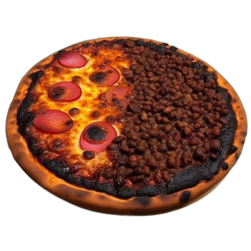 food, crown, 3d render, photorealistic transparent PNG cut-out