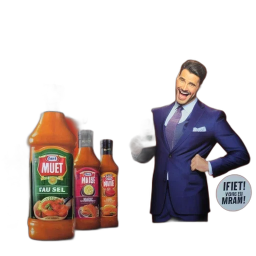 food, jacket, bottle, face transparent PNG cut-out